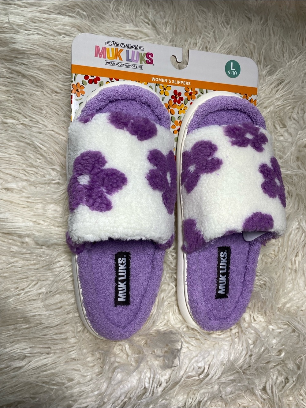 🌼 NWT 🌼 Muk Luks Flower Power Slippers, Women’s Size 9-10
